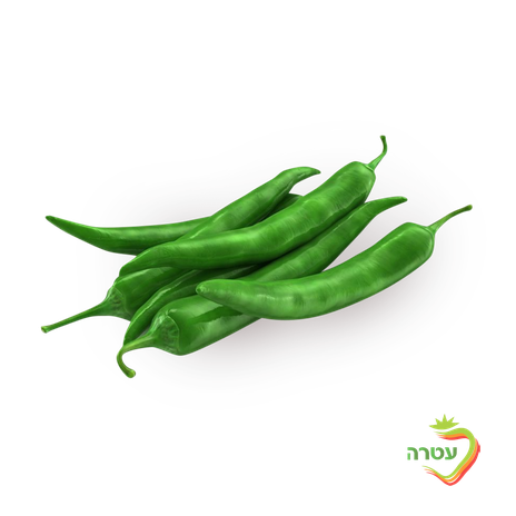 Packed green hot pepper