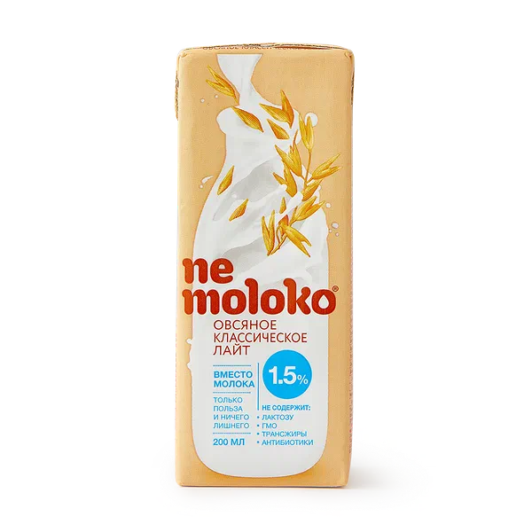 Напиток овсяный Nemoloko 1,5% классический лайт