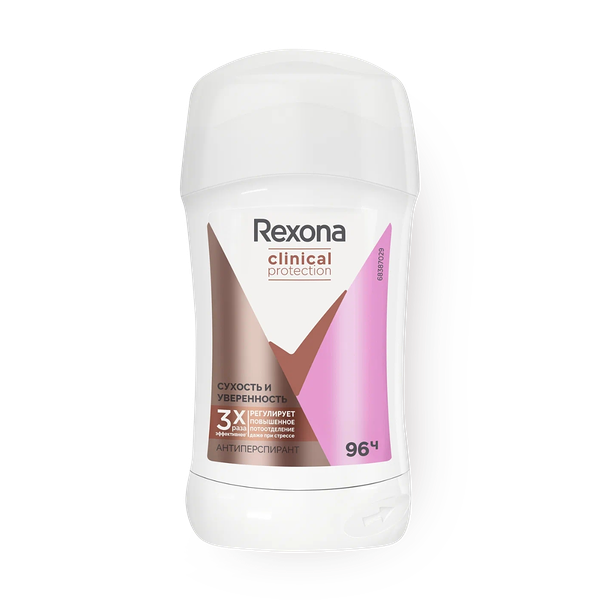 Дезодорант-антиперспирант Rexona Clinical Protection сухость и уверенность стик
