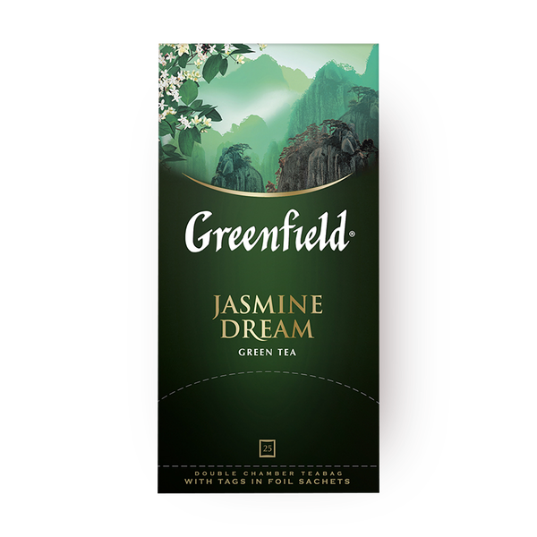 Чай зелёный Jasmine Dream Greenfield с жасмином в пакетиках