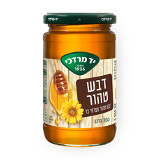 Yad Mordechai Pure honey from wildflowers in a jar