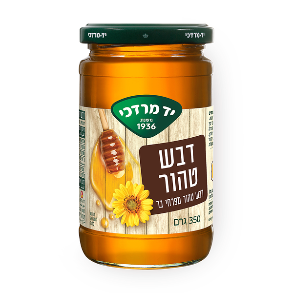 דבש טהור מפרחי בר  יד מרדכי בצנצנת