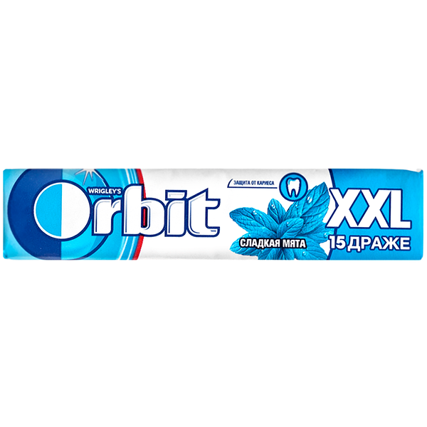 Сладкая мята телеграмм. Orbit XXL сладкая мята. 46146625. Орбит сладкая мята новая упаковка. Ж/Р орбит XXL 20,4гр сладкая мята