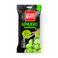 Арахис в хрустя­щей оболоч­ке Seven Nuts вкус васаби