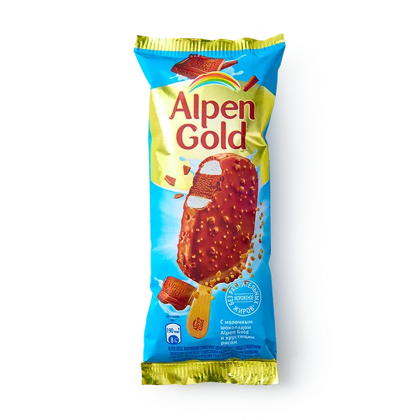 Мороженое Alpen Gold с хрустящим рисом и солёными шариками эскимо