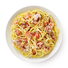 Карбо­нара спагет­ти с беконом в сливках большая порция