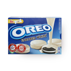 Oreo cookies with White chocolate coating