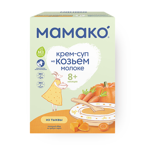 Крем-суп на козьем молоке «Мамако» из тыквы с 8 месяцев
