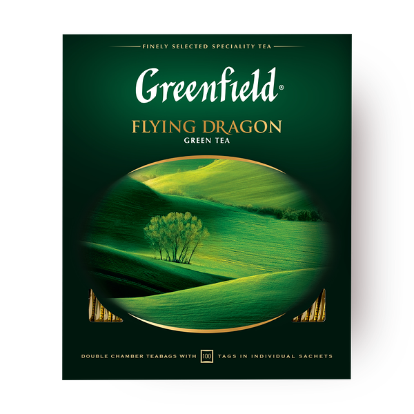 Чай зелёный Flying Dragon Greenfield в пакетиках