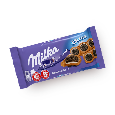 Milka chocolate Oreo sandwich