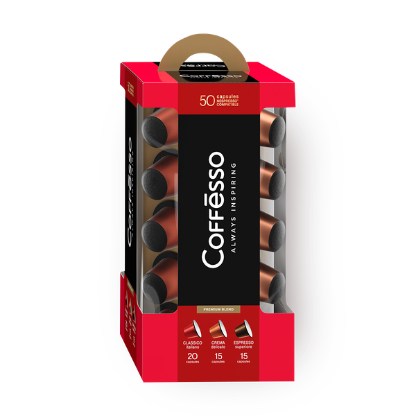 Кофе в капсулах Coffesso для Nespresso ассорти 3 вкуса