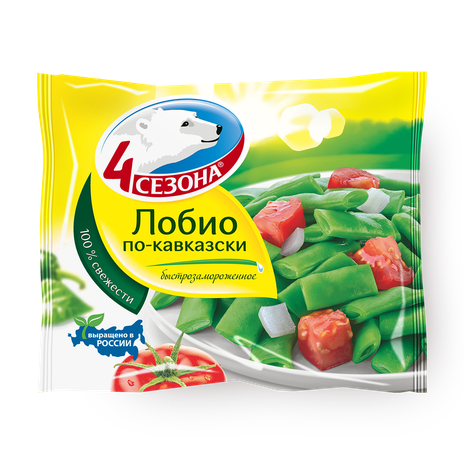 Фасоль Лобио По-кавказски «4 сезона» замороженное