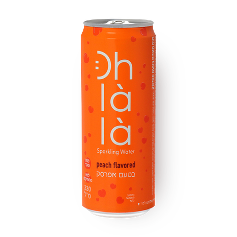 Oh la la sparkling water with peach flavor