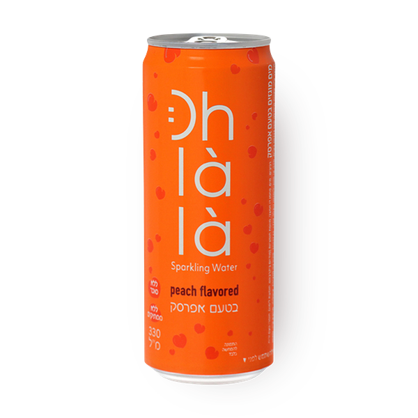 Oh la la sparkling water with peach flavor