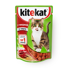 Влажный корм для кошек Kitekat с говяди­ной в соусе