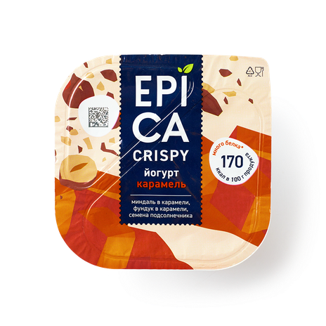 Йогурт Epica Crispy с карамелью 4,8%