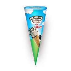 Ben&Jerry's Cookies and cream ice cream cone