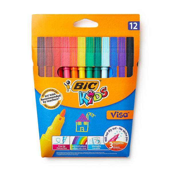 Флома­стеры BIC Kids Visa цветные