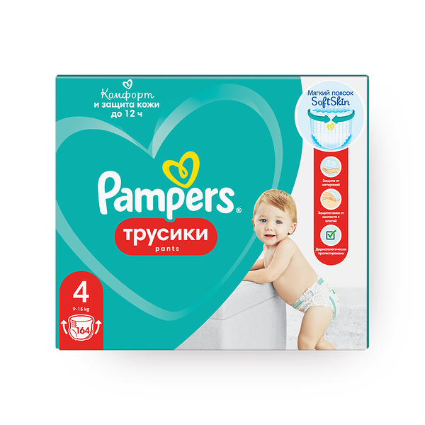 Подгузники-трусики Pampers размер 4 9-15 кг