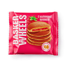 Панкейки бисквитные Basker Wheels с малиновой начинкой, 36 г — купить с ...