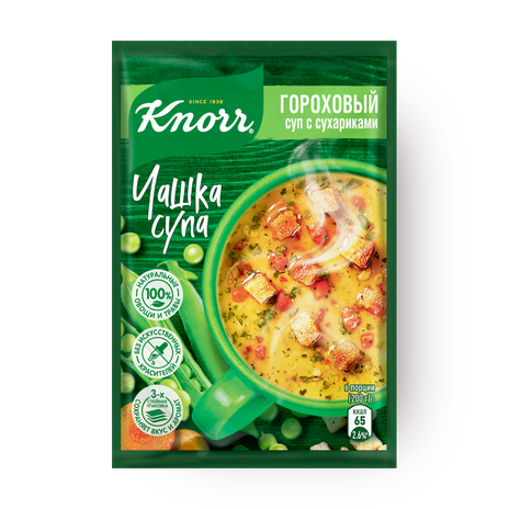 Суп без варки Knorr Чашка супа гороховый с сухариками