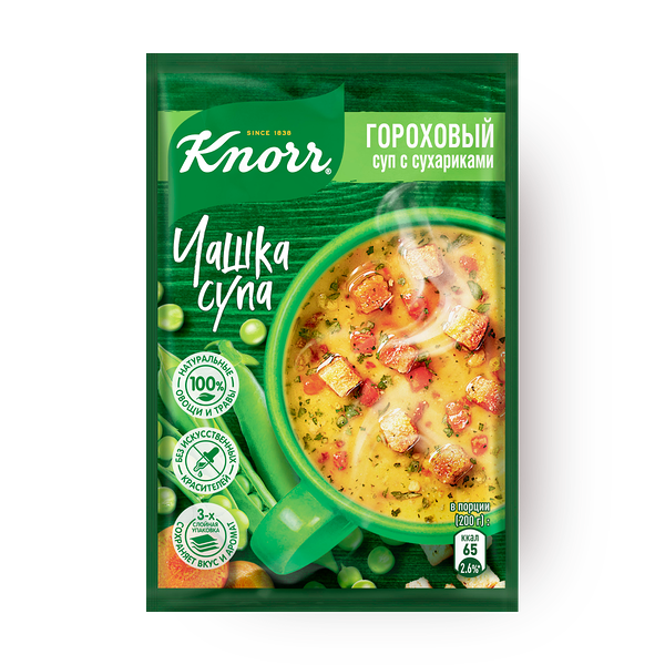 Суп без варки Knorr Чашка супа гороховый с сухариками