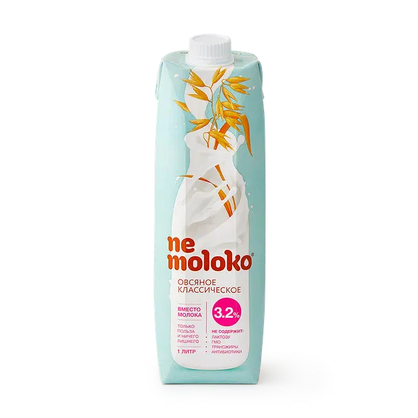 Напиток овсяный Nemoloko 3,2% классический, 200 мл — купить с доставкой ...