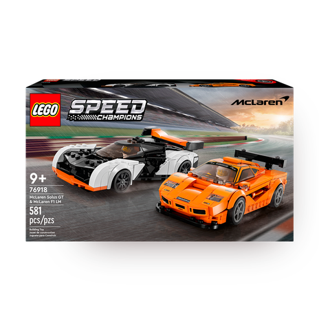 Конструктор Lego Speed Champions Mclaren Solus Gt & Mclaren F1 Lm 76918