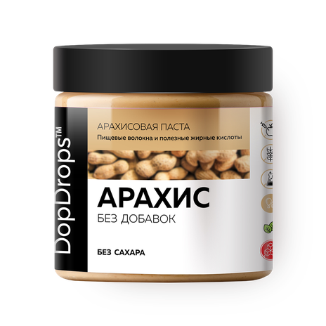 Паста арахисовая DopDrops без сахара