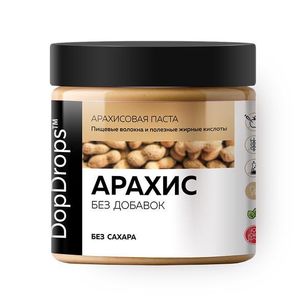 Паста арахисовая DopDrops без сахара