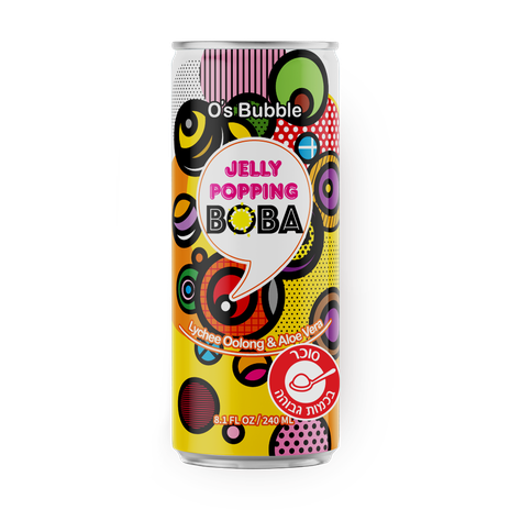 Jelly popping boba lychee oolong & aloe vera