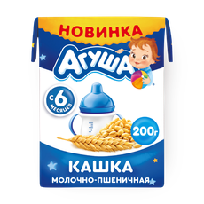 Кашка молочно-пшеничная «Агуша» с 6 месяцев — купить с доставкой из ...