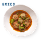 Fish meatballs in pumpkin sauce