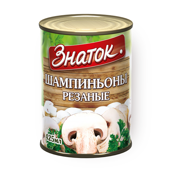 Шампиньоны резаные «Знаток»
