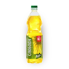 Масло подсолнечное «Слобода» рафинированное 1 л — купить по цене 129 ...