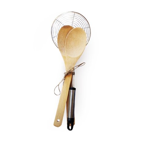 Strauss Spoons and personal strainer for cooking