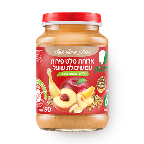 פרינוק ארוחת סלט פירות עם שיבולת שועל צנצנת