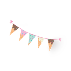 Banner for hanging ice cream