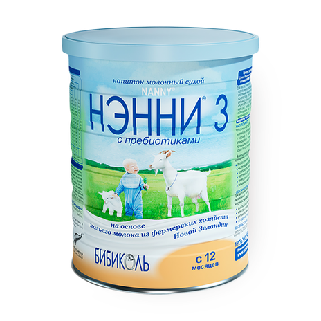 Смесь молочная на козьем молоке сухая «Нэнни» 3 с 12 месяцев
