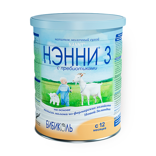 Смесь молочная на козьем молоке сухая «Нэнни» 3 с 12 месяцев