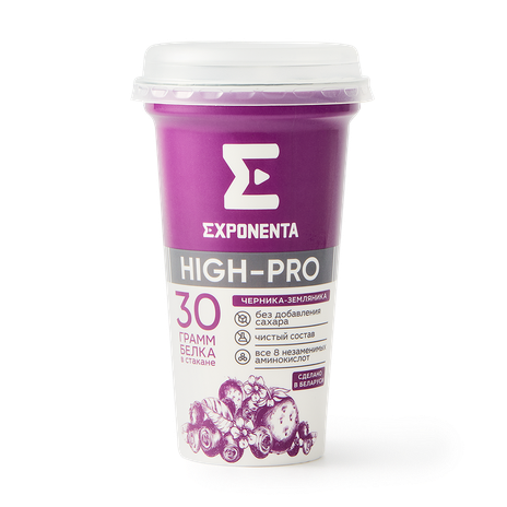 Напиток кисломолочный Exponenta High-Pro черника-земляника, 250 г ...