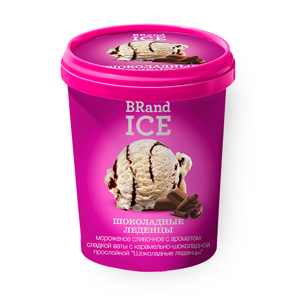 Мороженое сливочное Шоколадные леденцы BRand Ice с ароматом сладкой ваты