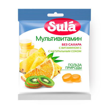 Конфеты Леденцы Sula мультивитамин без сахара