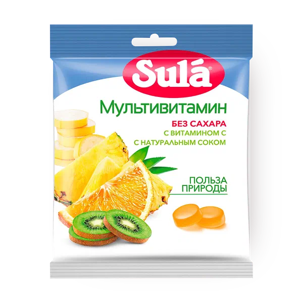 Конфеты Леденцы Sula мультивитамин без сахара