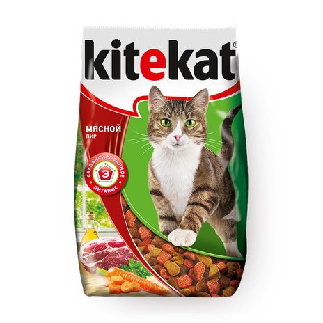 Сухой корм для кошек Kitekat Мясной пир