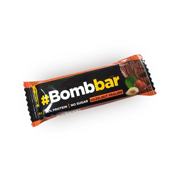 Батончик протеиновый Bombbar фундучное пралине в шоколаде