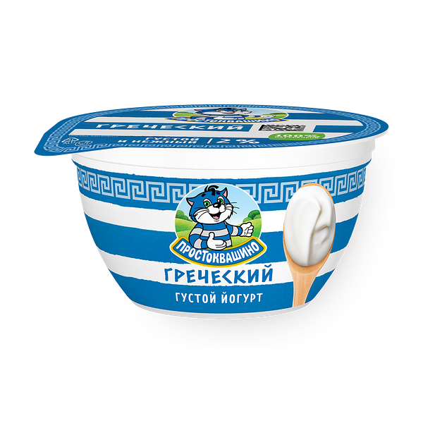 Йогурт греческий «Простоквашино» 2%