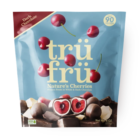 Cherries coated in white chocolate and  tru fru