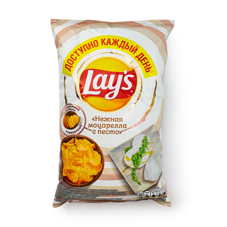 Чипсы Lay's Нежная моцарелла с песто, 70 г — купить с доставкой из ...