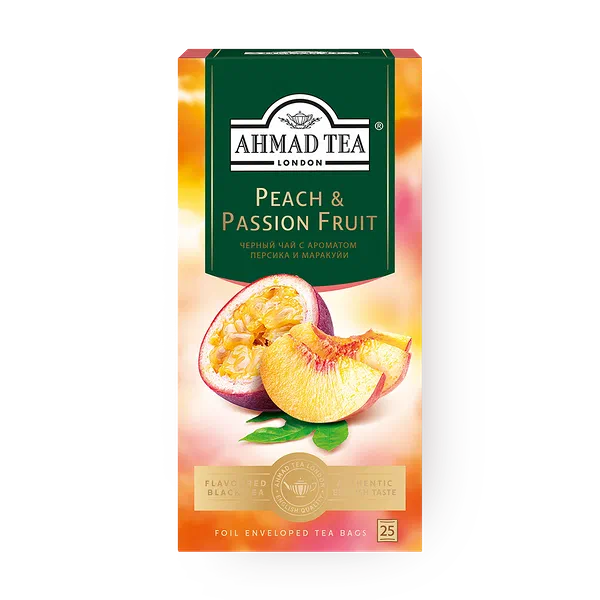 Чай чёрный Ahmad персик-маракуйя